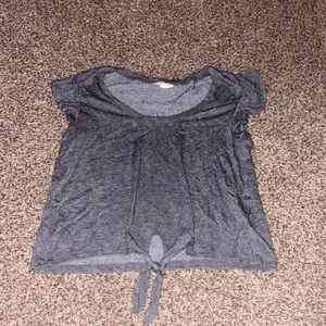 American Eagle Grey tided crop top